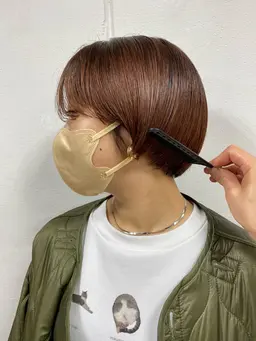 ♡流行りの丸みショート+頭皮プチケア♡  女性らしさが出る丸みを生かしたライン感のあるお洒落ショートヘア！