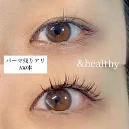 ミニモ限定！マツエク80​〜​120本＋アンドヘルシー　エクステ装着→まつ毛パーマで両方のいいとこ取り✨
