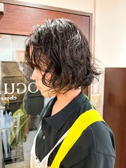 似合わせカット＋ケアパーマ＋ブリーチなしカラー＋3STEPトリートメント