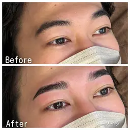 【美眉パーマ】Wax脱毛＋パーマ＋間引き