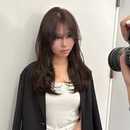 前髪、顔周りカット➕カラー➕treatment✨️