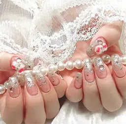 オフ込🎀ベースクリア+ラメグラデーション
