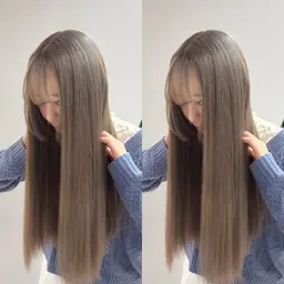 【透明感カラー】ケアブリーチ➕オンカラー️🫧➕レイヤーカット➕髪質改善トリートメント