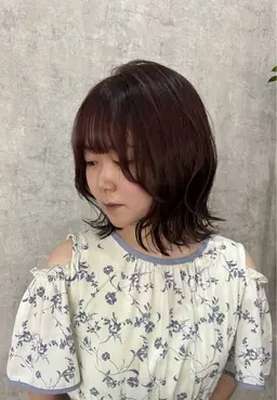 骨格似合わせカット＋透明感カラー🩵