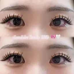 ダブルラッシュorバインドロック🎀100束コーティング仕上げ⋈ *。 浦和/マツエク/束感/ダブルフラット