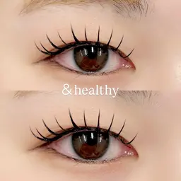 【ミニモ限定価格】＆ヘルシー(アンドヘルシー)🤎マツエク×マツパ  80本🤎  ￥11,220→¥5,500