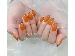 Hand💅《スキニーフレンチ》🦋💕 ワンカラー+細フレンチ