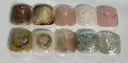 10日限定【オフなし】親指アートフットネイル/ワンカラー/マグネット/フラッシュラメ/パラジェル
