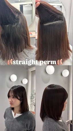 🍒縮毛矯正+カット+3STEP treatment🧸