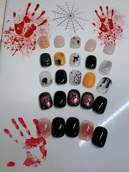 👻ハロウィンの魔法を指先に！🧟‍♂️神秘的で恐ろしいハロウィンネイルシリーズ🎃