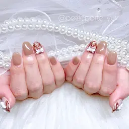 【 他店オフ込🌟 】ダメージケアワンカラーorラメグラ＋持ち込み４本アート💅🏻💖パーツ付け放題🌈💎✨