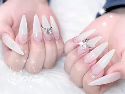 【新規様OFF無料・ケア込み】チップ長さ出し10本＋ワンカラーorラメグラ➡️￥６９００