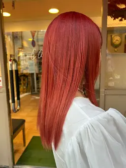 ロングヘア　ブリーチwカラー➕超音波トリートメント