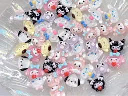 【オフ込み】ワンカラーor ラメグラー★キャラクター大きいパーツ2個付き★