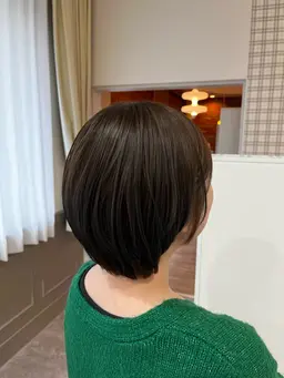 似合わせショートカット＋カラー（ブリーチなし、白髪染めOK）