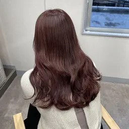 💖12月限定学生なら胸上までこの価格💖似合わせカット＋カラー＋内部補修トリートメント+ヘアスチーマー#暖色