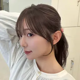 《 🏳️‍⚧️期間限定65%オフ🏳️‍⚧️ 》うる艶カラー + 顔まわりカット + シルクトリートメントサービス🧴