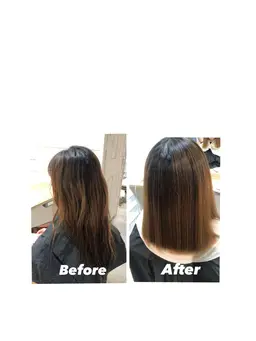 《髪質改善》弱酸性縮毛矯正✨エアーストレート✨＋カット
