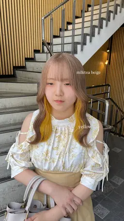 🩷 インナーカラー・イヤリングカラー🩷  ブリーチ＋カラー