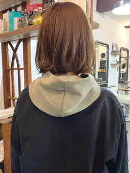 【ブリーチなしで透明感🪞】ボブカット＋オリーブカラー＋トリートメント🥜¥9900