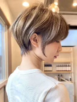 カット+明るい白髪染め