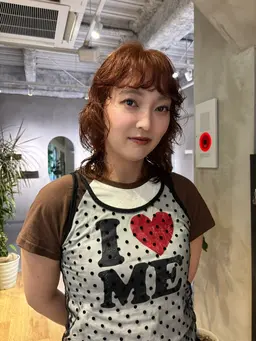 【ミニモ限定価格🔥】カット＋ブリーチ無しダブルカラー＋トリートメント🍊ワンカラーでは出せない透明感でます！！