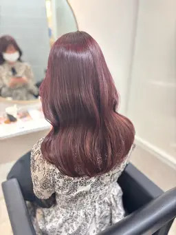 🍎🍒暖色カラー+3stepトリートメント🎀🩷