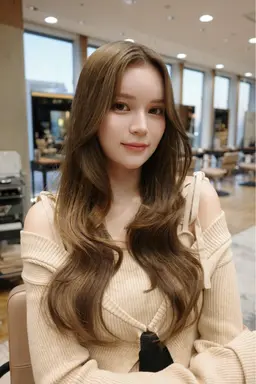 - ̗̀ ご新規  ̖́- 【人気No.1 MENU🩵】小顔カット+美白艶カラー+ケアトリートメント🩵9500