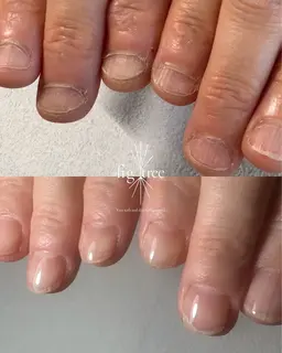 深爪さんへのジェルネイルのモニター(クリアー)