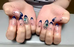 チップ長さ出し持ち込みデザイン、つけ放題