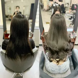 量感増やしたい方にオススメ‼️47cmプラチナシールエクステ40枚 馴染ませカット🙆‍♀️