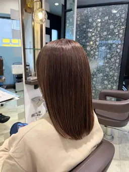 【うねり・広がりが気になる方へ】カット+ヘアカラー+髪質改善TR