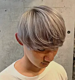 【Men's】デザインカット+ワンブリーチWカラー