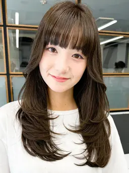 ワンカラー✖️毛先整えカット(前髪だけもok)