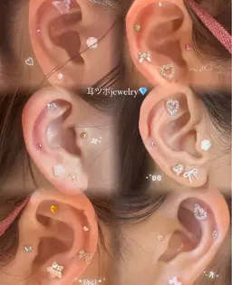 【お試し価格】snsで人気🎀耳つぼJewelry💎（両耳で10つ）