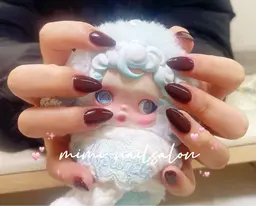 チップ延長さ出しワンカラー(自爪オフ付き)