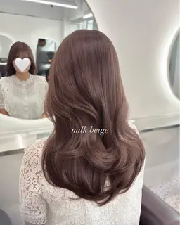 【✨艶と透明感ある髪へ】透け感たっぷりイルミナカラー+酸熱トリートメント　#韓国ヘア