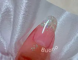 【オフ無し】🌼ストーン無し　☁️🫧透明感ちゅるん🫧☁️ラメグラデ(オーロララメホロMIX)【ミニモ学割 U24】