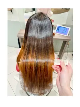 カット+髪質改善ストレート(縮毛矯正)+トリートメント🫧