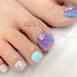 【Foot nail】オフ込+ワンカラー
