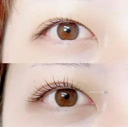 〖人気no.2🎀🤍ྀི〗パリジェンヌ+束感コーティング(目の縦幅出したい方お勧めメニューです!♡)