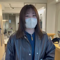 ポイント縮毛矯正+前髪カット