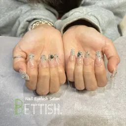 ラメグラデーション＋長さ出し