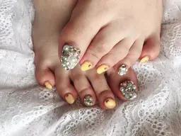 フット🦶ジェルアート10本やり放題コース❤️(オフ代別途で可能)