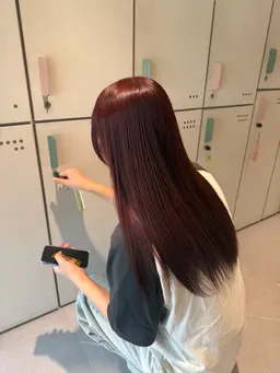 透明感たっぷり🍑暖色ワンカラー     ピンク・ラベンダー・赤みブラウン対応✨血色感UPで大人かわいい仕上がりに🤍