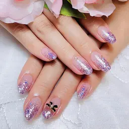 🦋極上ワンカラー/ラメグラ（自爪ソフトジュルオフあり➕500円/時間延長30分）