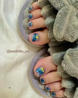 【フット】♡他店オフ無料★ワンカラー・アート2本♡