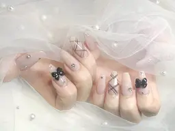 ✨当日1名様限定価格✨《オフあり》【チップ長さだし】アート90分コース🍒新規ソフトジェルオフ無料