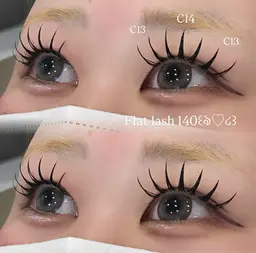 期間限定🎀✧︎*。【オフ別途】フラットラッシュ140本まで🖤束感コーティング付き︎✦︎︎︎.。