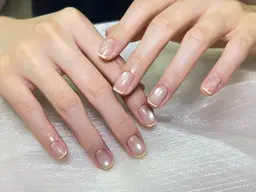 【初回オフ無料】自爪フレンチ/ガラスフレンチ